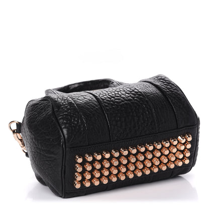 Alexander Wang Pebbled Lambskin Rockie Black Rose Gold Hardware 4 of 9