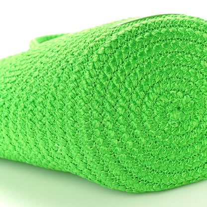 Balenciaga Nylon Lambskin Woven Small Ibiza Basket With Strap Green 7 of 8