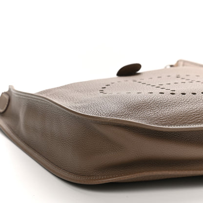 Hermes Taurillon Clemence Evelyne I GM Etoupe 8 of 9