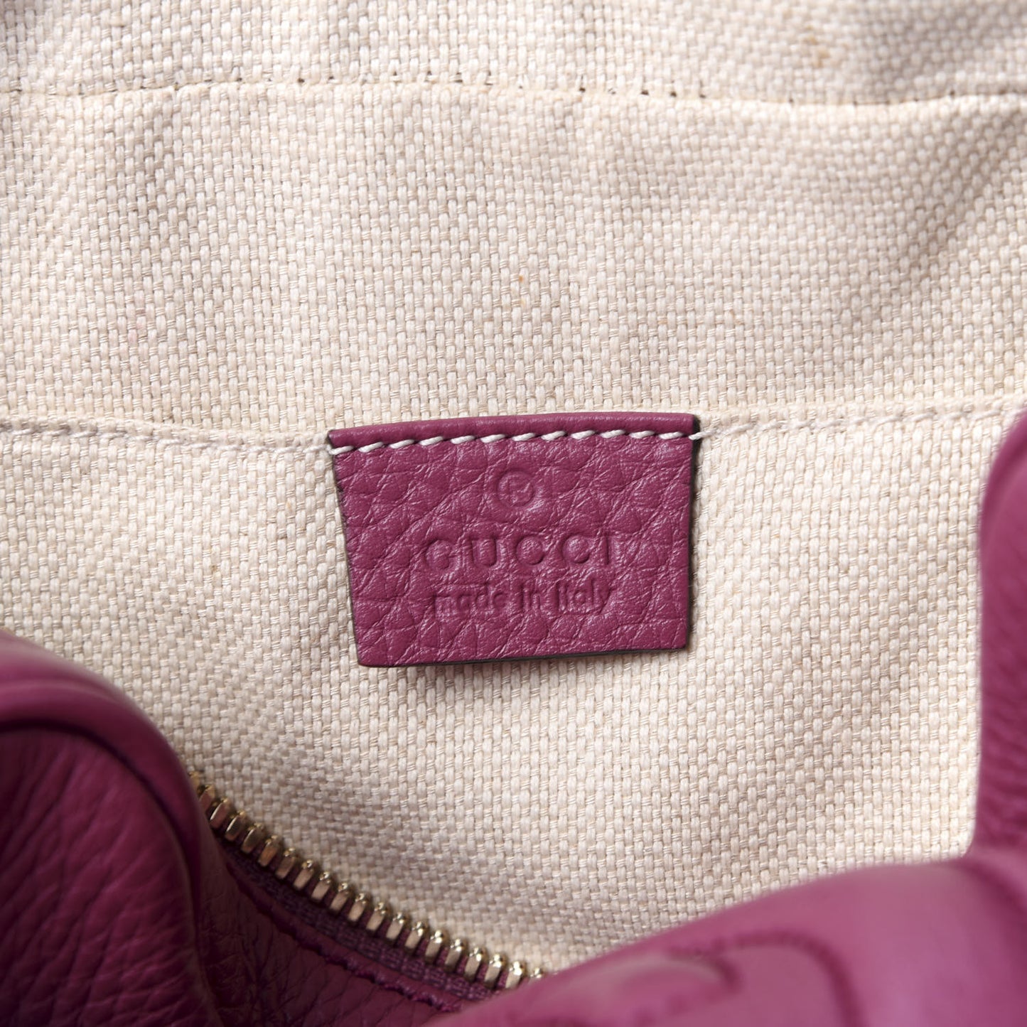 Pebbled Calfskin Small Soho Disco Bag Peonia Flower