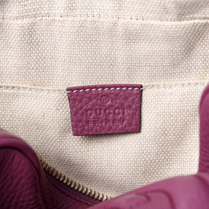 Gucci Pebbled Calfskin Small Soho Disco Bag Peonia Flower 7 of 8