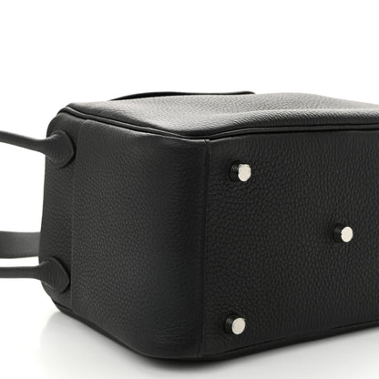 Hermes Taurillon Clemence Lindy 26 Black 9 of 10