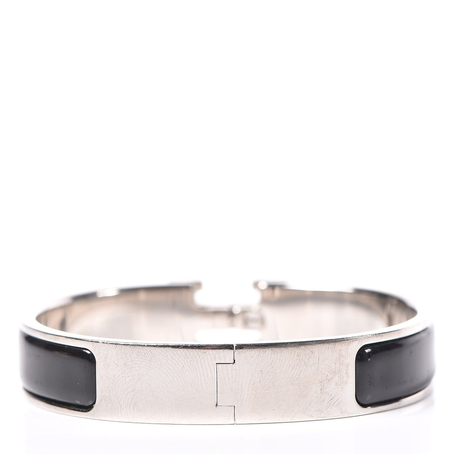 Enamel Narrow Clic Clac H Bracelet PM Black