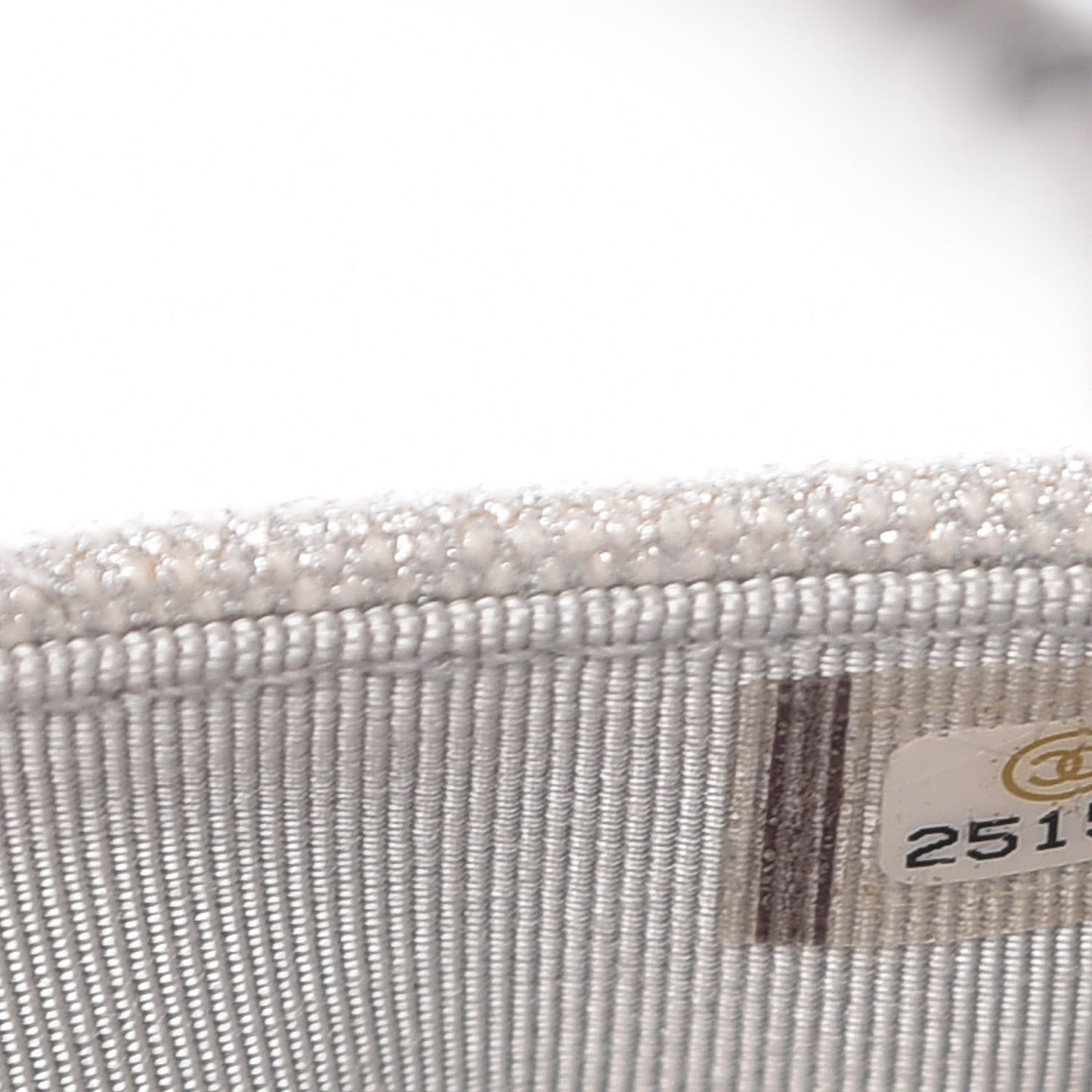 Metallic Canvas Quilted Space Charms Wallet On Chain WOC Silver