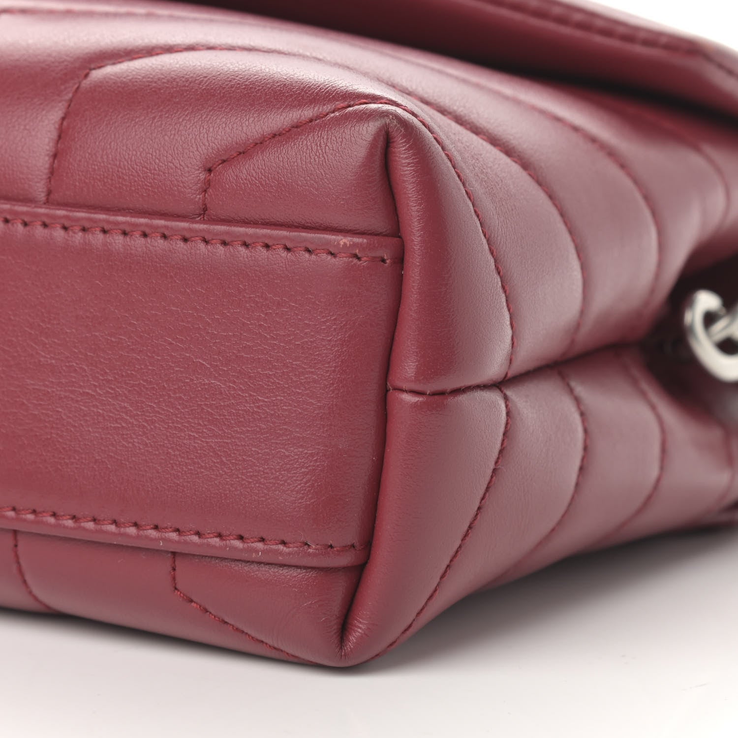Saint Laurent Calfskin Y Quilted Monogram Toy Loulou Crossbody Bag Rouge 9 of 12