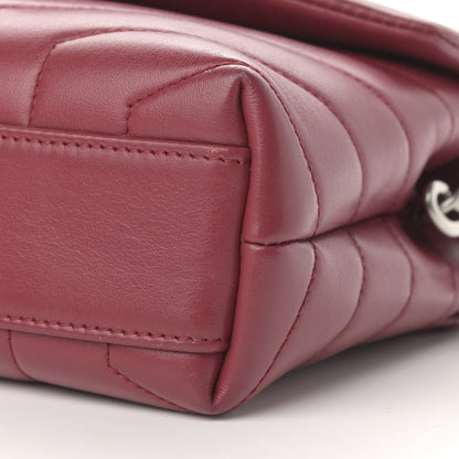 Saint Laurent Calfskin Y Quilted Monogram Toy Loulou Crossbody Bag Rouge 9 of 12