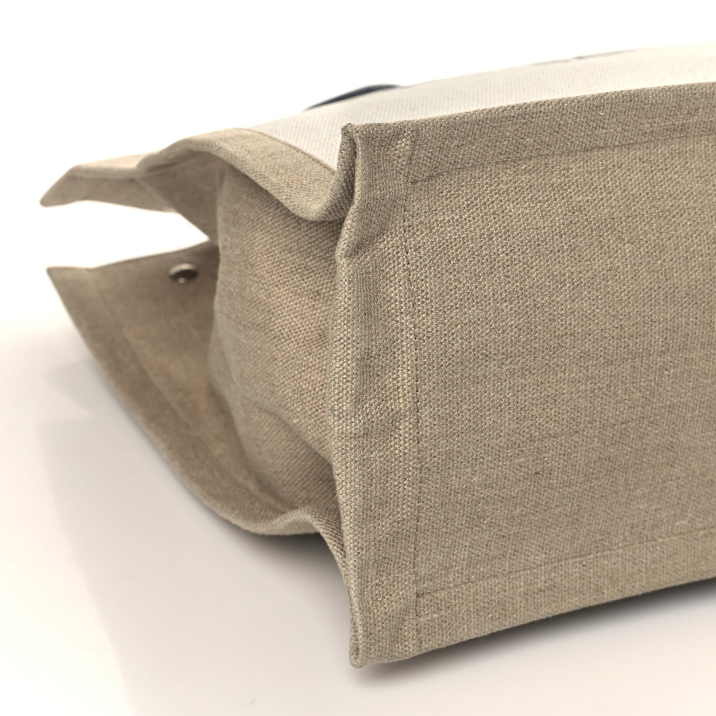 Linen Calfskin Rive Gauche Tote Optic White