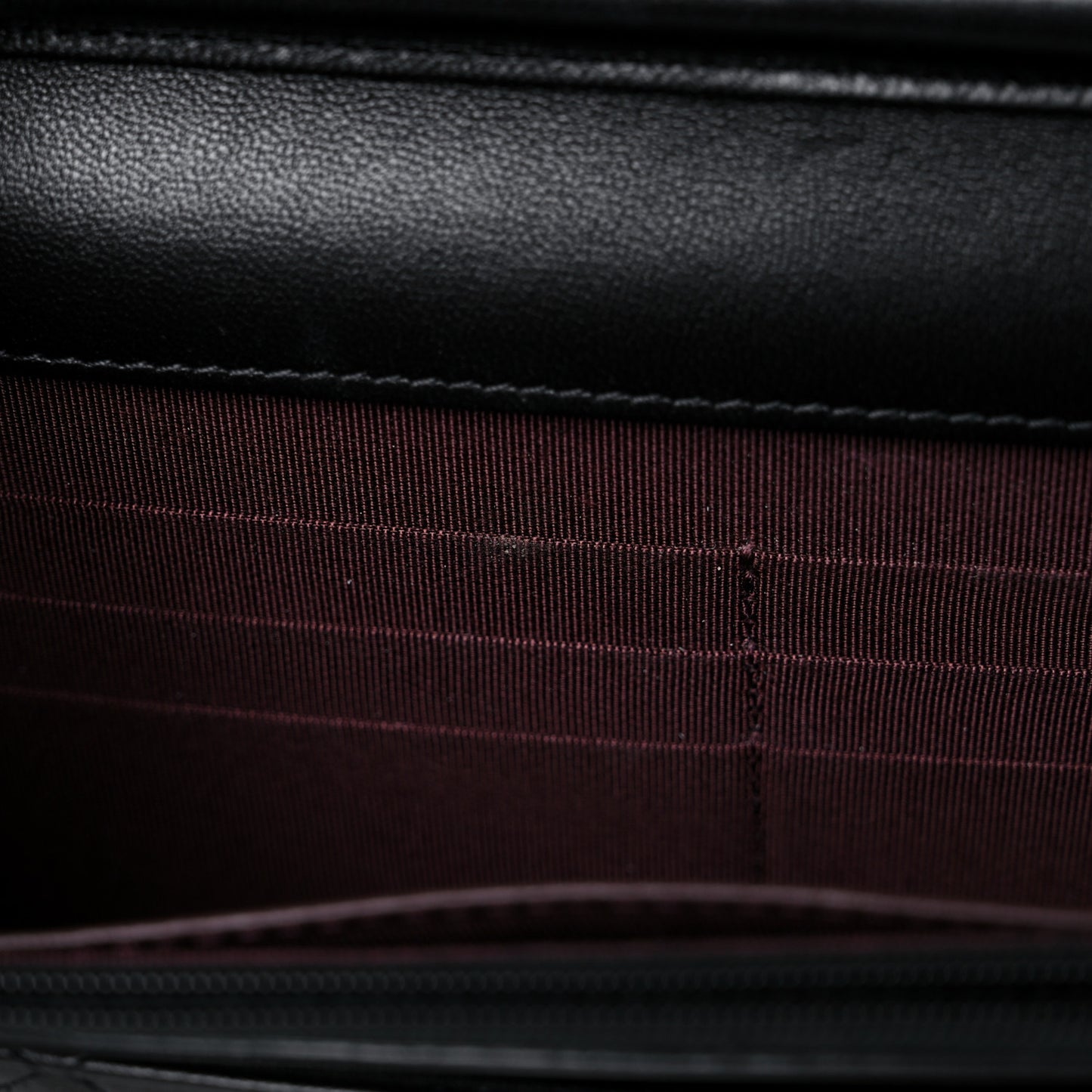 Lambskin Quilted Wallet On Chain WOC Black