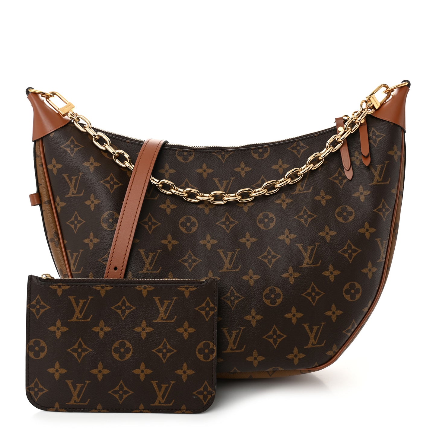 Reverse Monogram Loop Hobo