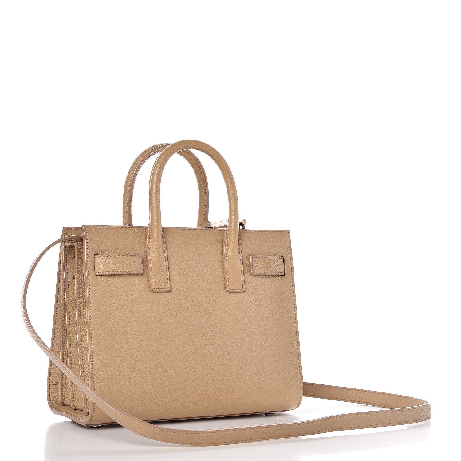 Saint Laurent Grained Calfskin Nano Sac De Jour Dark Beige 4 of 13