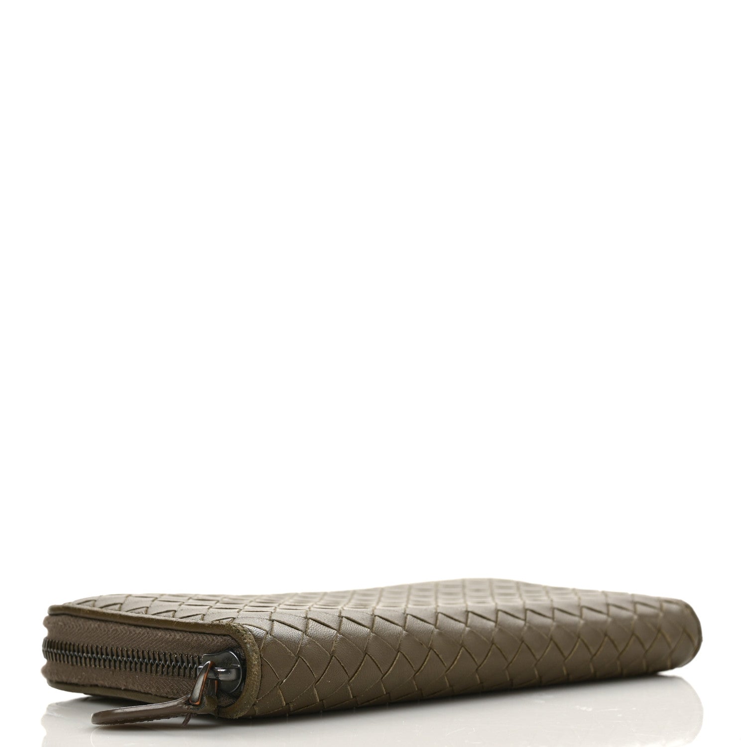 Bottega Veneta Nappa Intrecciato Zip Around Wallet Mud 4 of 11