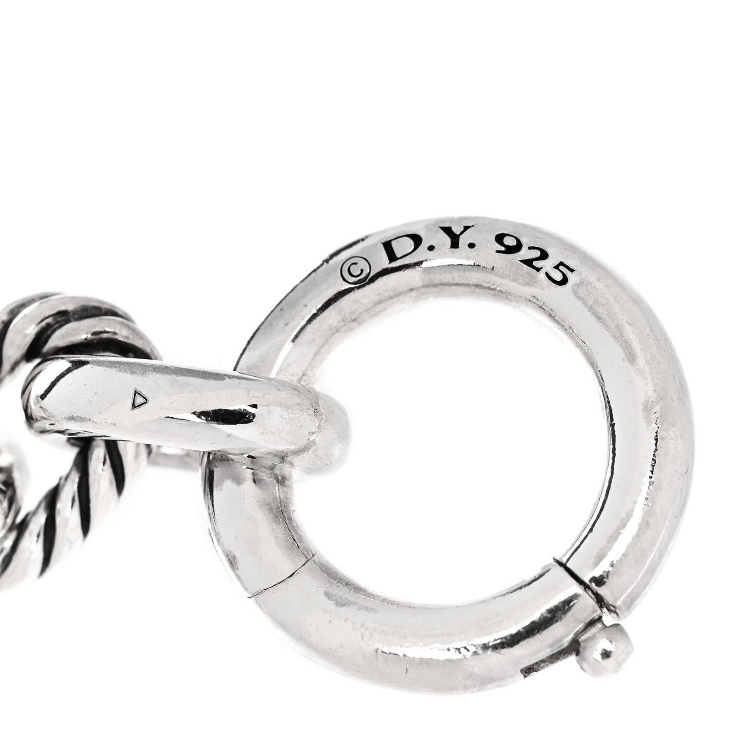 David Yurman Sterling Silver Diamond Lexington Chain Bracelet 3 of 3