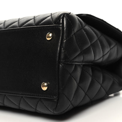 Chanel Caviar Quilted Small Coco Handle Flap Black 11 of 12