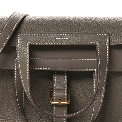 Hermes Taurillon Clemence Halzan 25 Etoupe 8 of 11