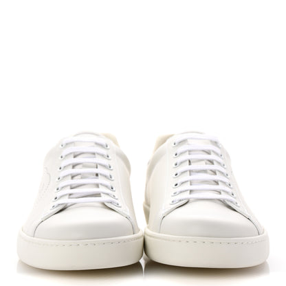 Gucci Calfskin Interlocking G Perforated Mens Ace Sneakers 8 White Grey Sky 3 of 10