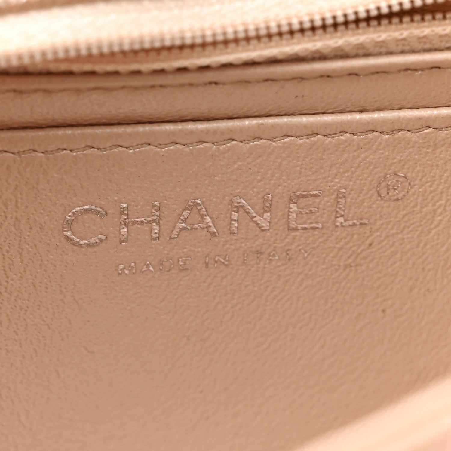 Chanel Iridescent Caviar Chevron Quilted Mini Rectangular Flap Light Gold 6 of 12