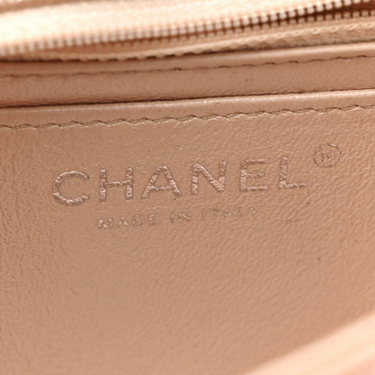 Chanel Iridescent Caviar Chevron Quilted Mini Rectangular Flap Light Gold 6 of 12