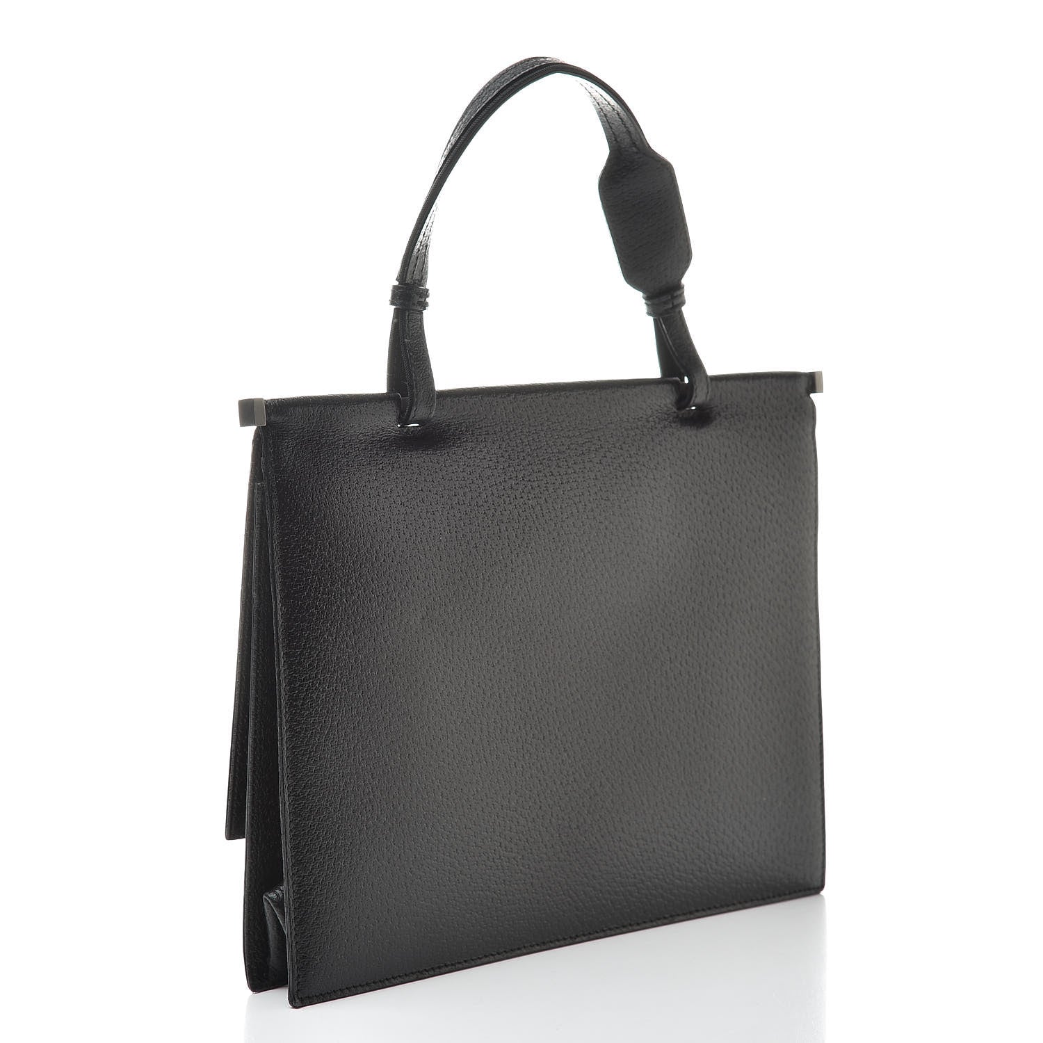 Gucci Pebbled Calfskin Top Handle Bag Black 3 of 11