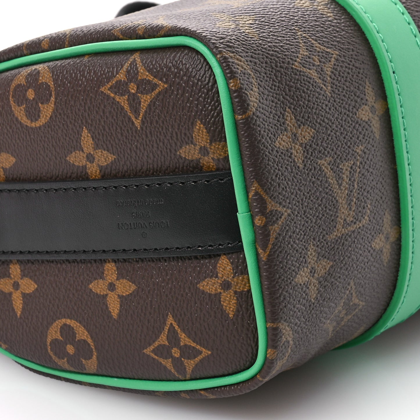 Monogram Macassar Keepall Bandouliere 25 Minty Green