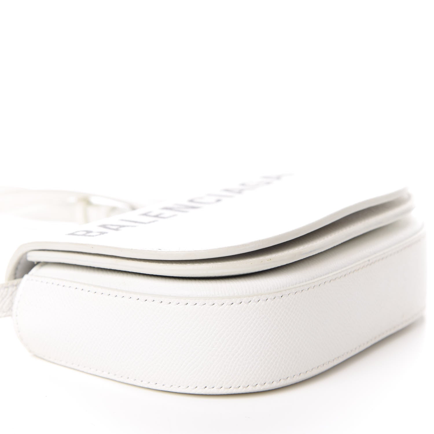 Balenciaga Grained Calfskin Logo Print Ville Day Bag XS White 8 of 10