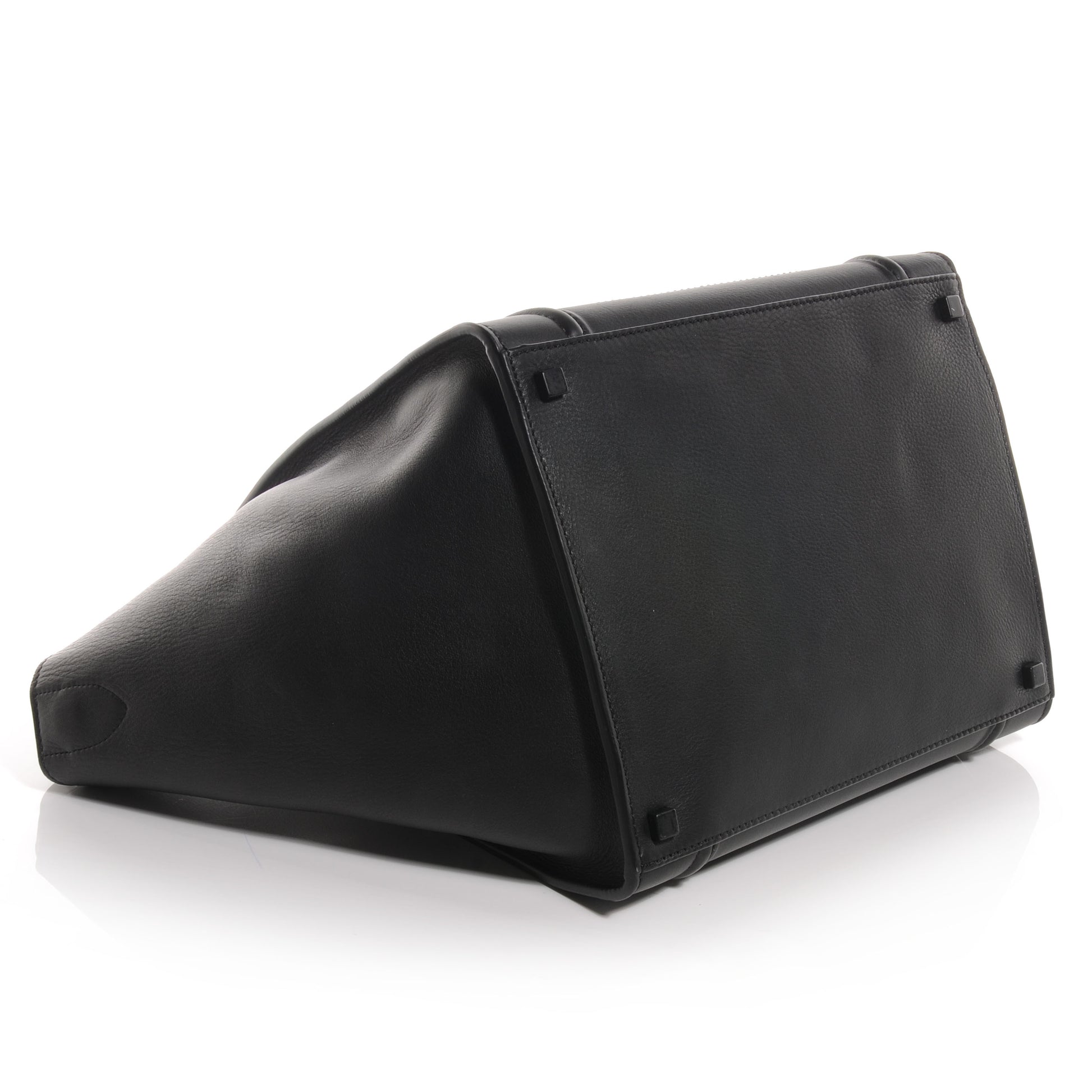 Celine Supple Calfskin Medium Phantom Luggage Black 4 of 9
