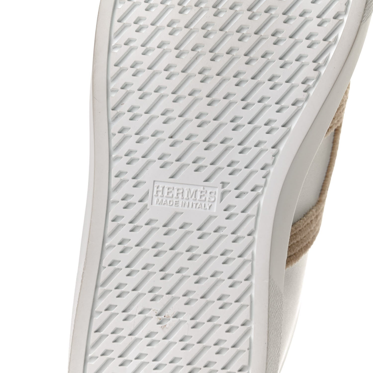 Hermes Calfskin Shearling Womens Avantage Sneakers 39.5 White Ecru 8 of 10