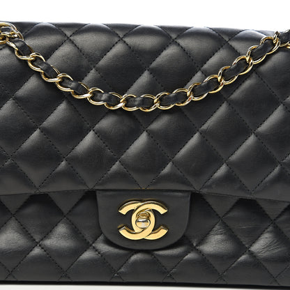 Chanel Lambskin Quilted Medium Double Flap Black 17 of 17