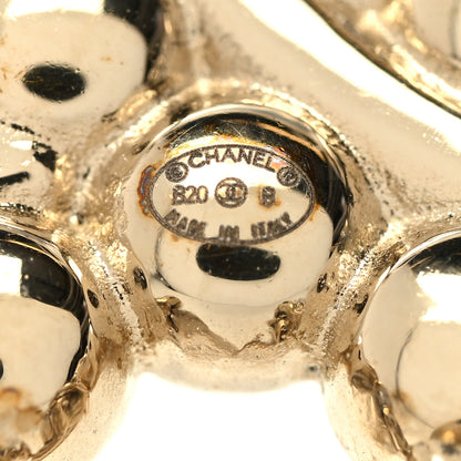 Chanel Metal Crystal Bow-tiful CC Chain Brooch Gold 4 of 5