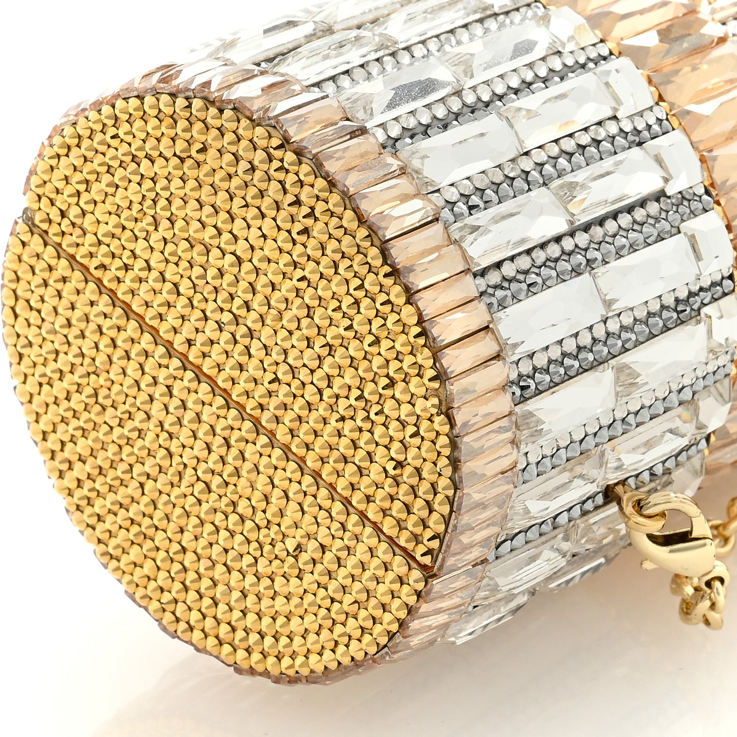Crystal Lipstick Seductress Minaudiere Clutch  Multicolor