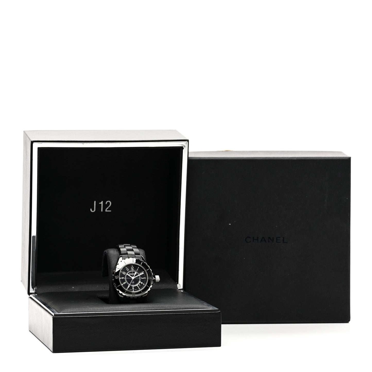 Stainless Steel Matte Ceramic 33mm J12 Quartz Watch Black
