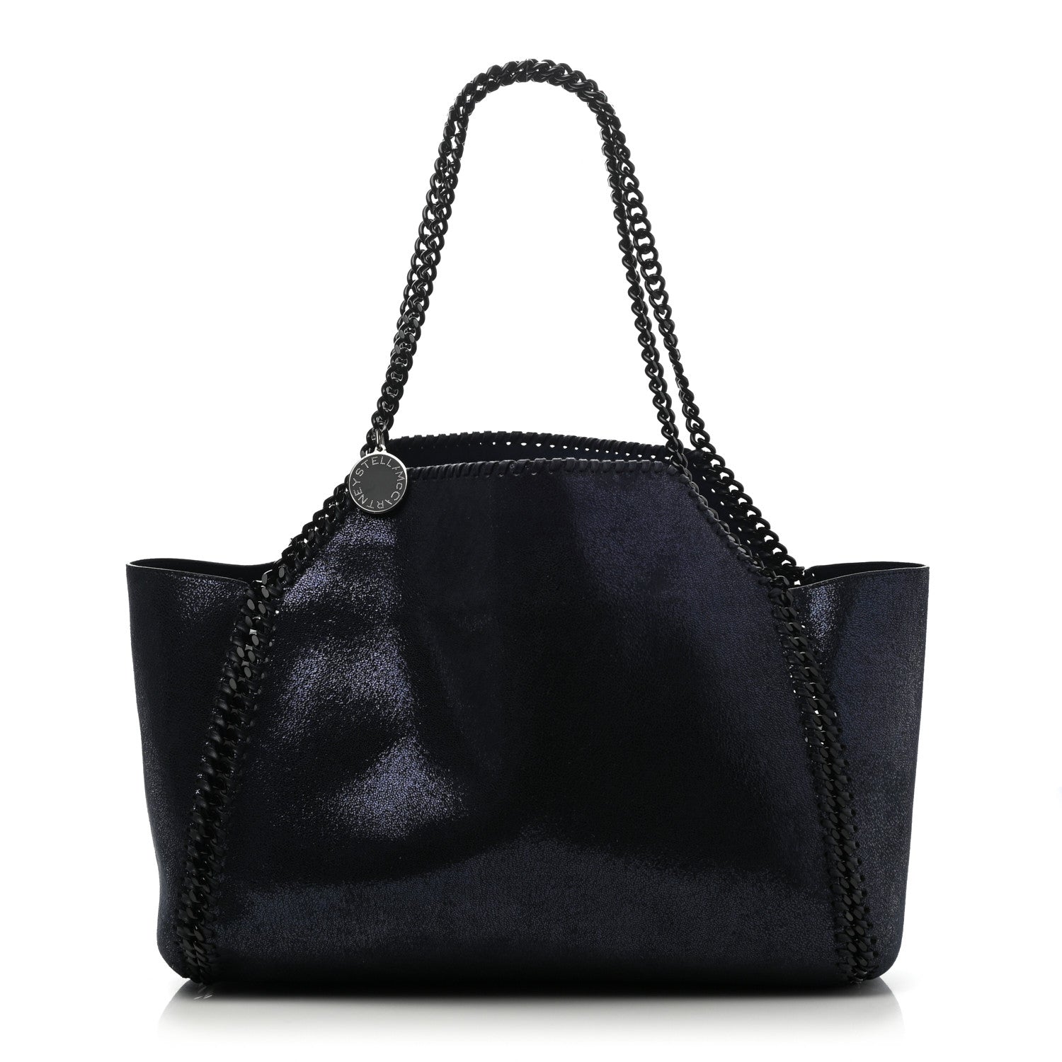 Stella McCartney Chamois Shiny Dotted Reversible Tote Blue 3 of 8