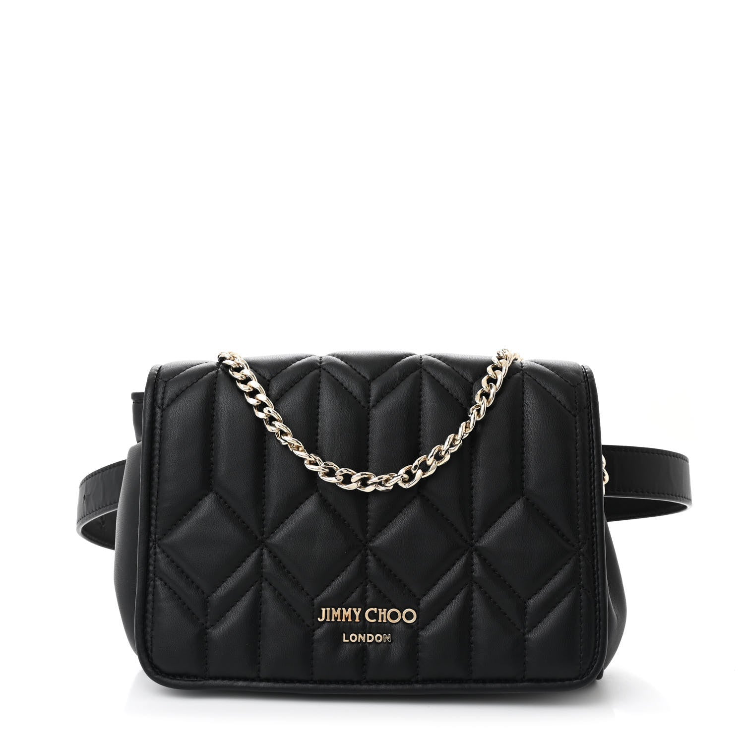 Jimmy Choo Calfskin Diondra Belt Bag Black 1 of 10