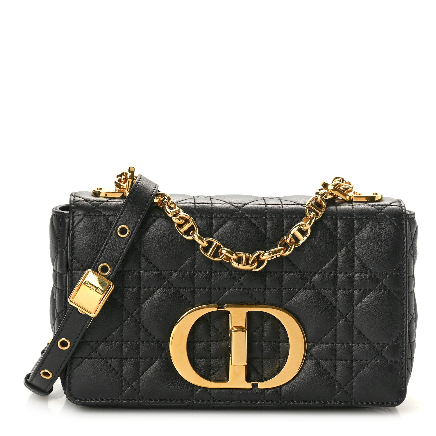 Christian Dior Calfskin Cannage Small Caro Bag Black 1 of 10