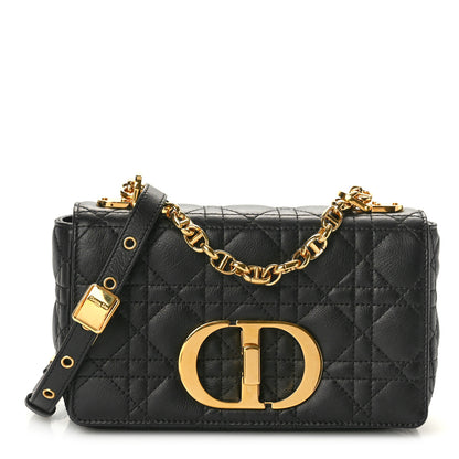 Christian Dior Calfskin Cannage Small Caro Bag Black 1 of 10