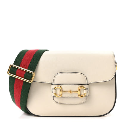 Gucci Azalea Calfskin Web Mini Horsebit 1955 Shoulder Bag Mystic White 1 of 10