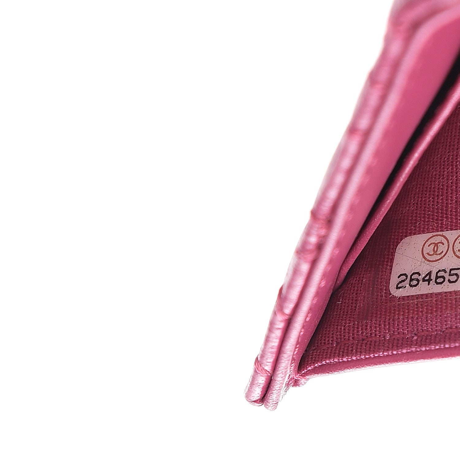 Chanel Lambskin Camellia Embossed Compact Wallet Fuchsia 7 of 8