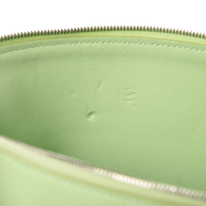 Celine Plastic Bag with Cloudy Lambskin Solo Zip Pouch Clutch Lime 15 of 17