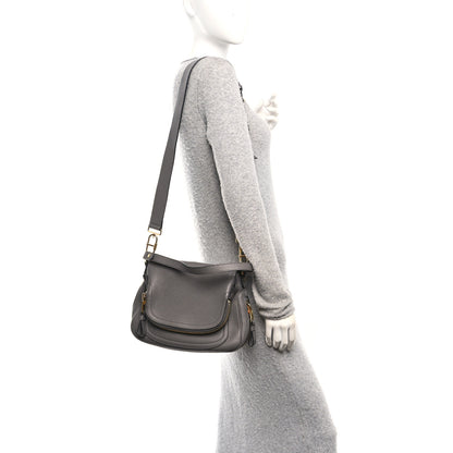 Tom Ford Calfskin Medium Jennifer Crossbody Grey 2 of 10