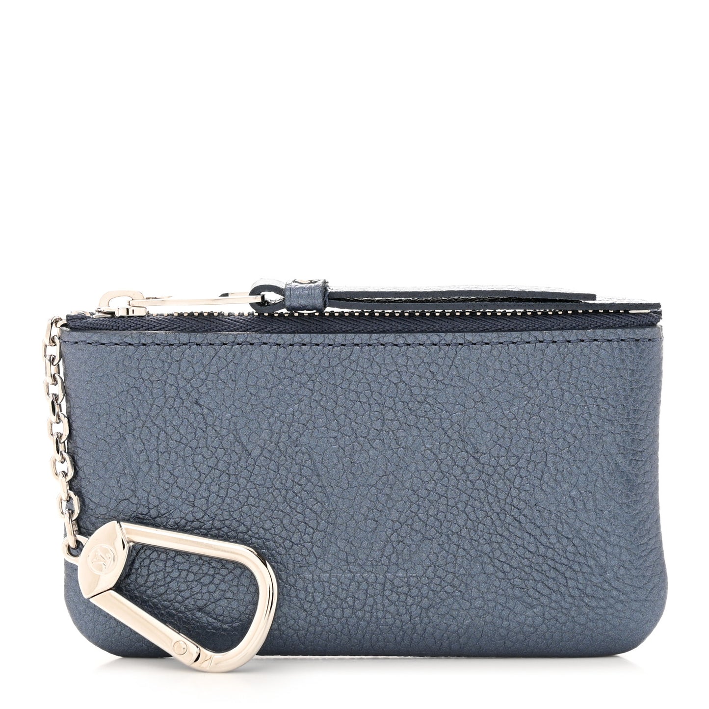 Metallic Empreinte Monogram Giant Key Pouch Navy Nacre