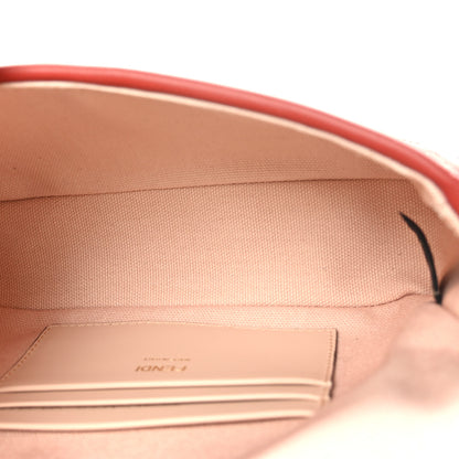 Fendi Canvas Vitello King Seta FF Embroidered Mini Baguette Rosa Quarzo Bloody Mary Multicolor 5 of 9
