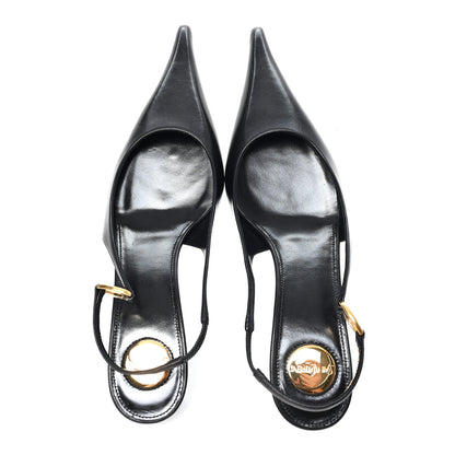 Saint Laurent Nappa Giannutri Vendome Slingback 50mm Pumps 37.5 Black 2 of 9