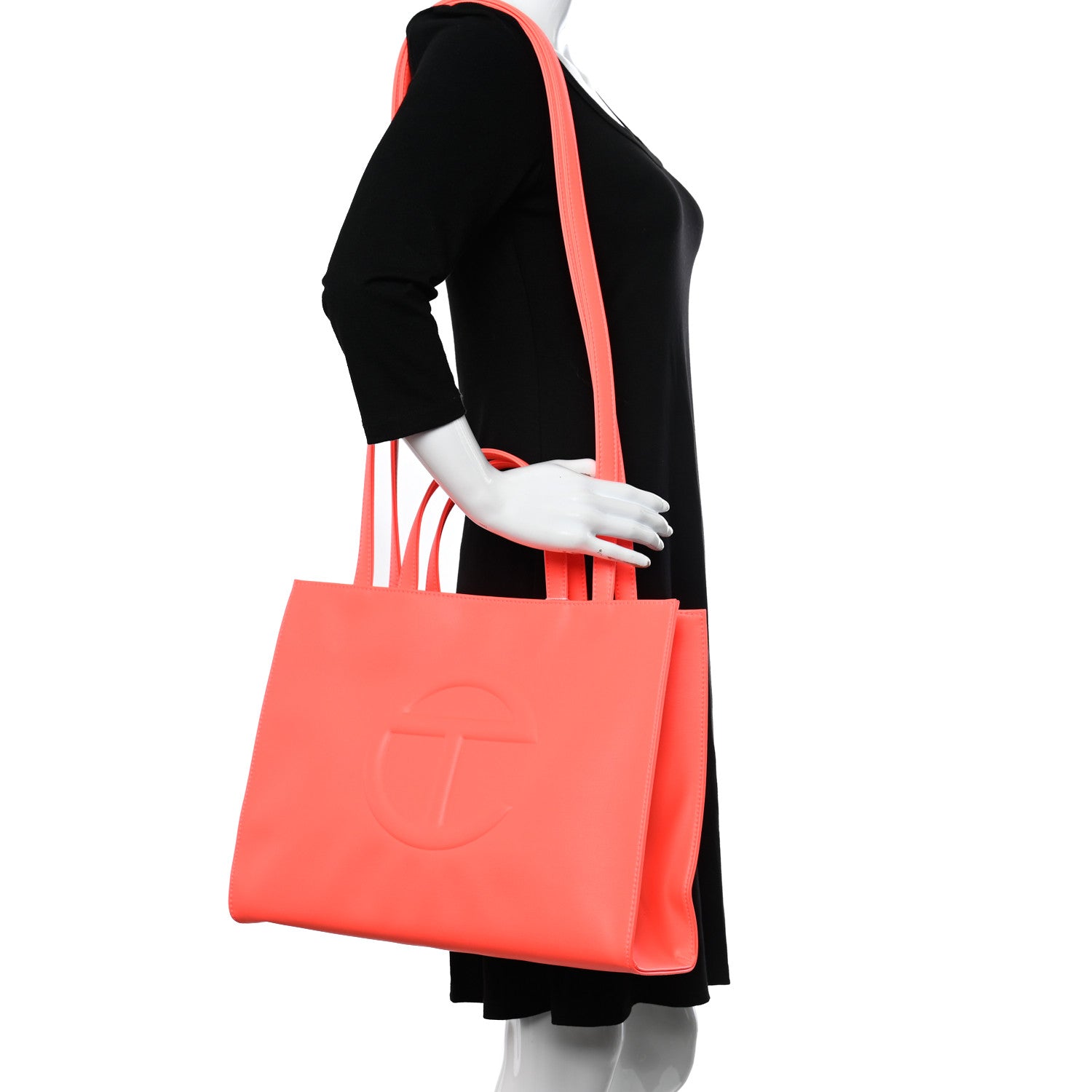 Telfar Vegan Leather Medium Shopping Bag Hazard 2 of 10