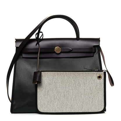 Hermes Toile H Berline Vache Hunter Herbag Zip PM 31 Black Ebene 1 of 10