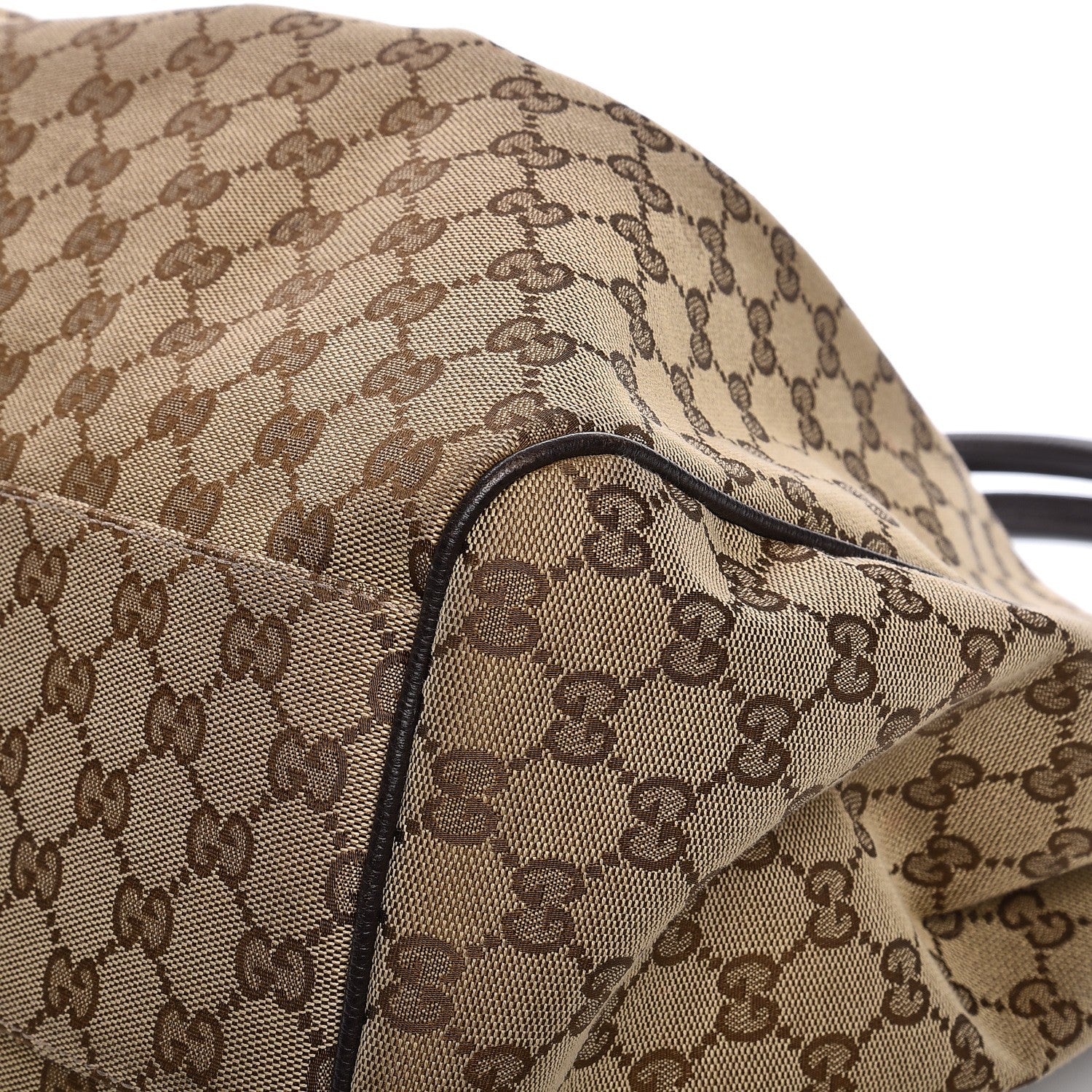Gucci Monogram Dollar Calfskin Large Sukey Tote Beige Ebony Testa di Moro 10 of 12