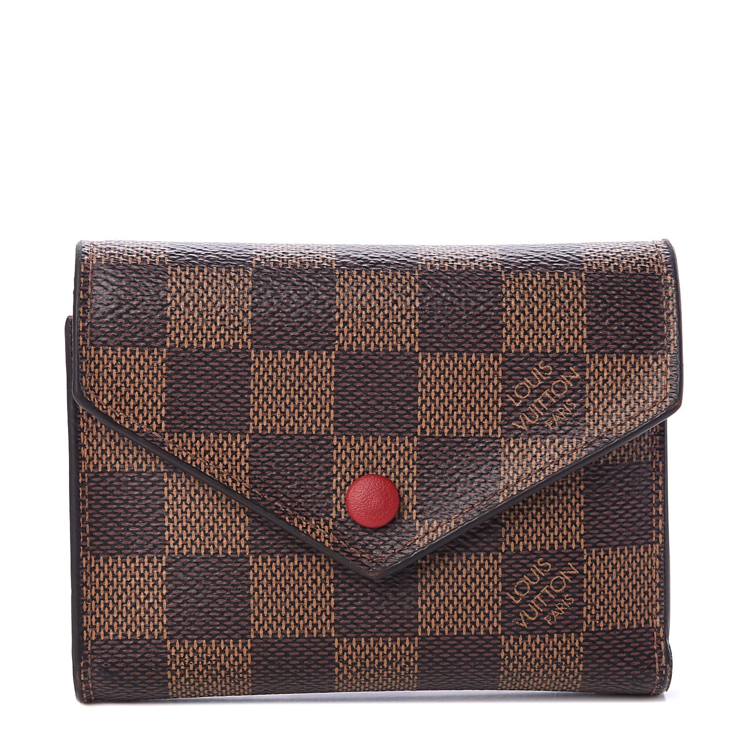 Damier Ebene Victorine Wallet Red