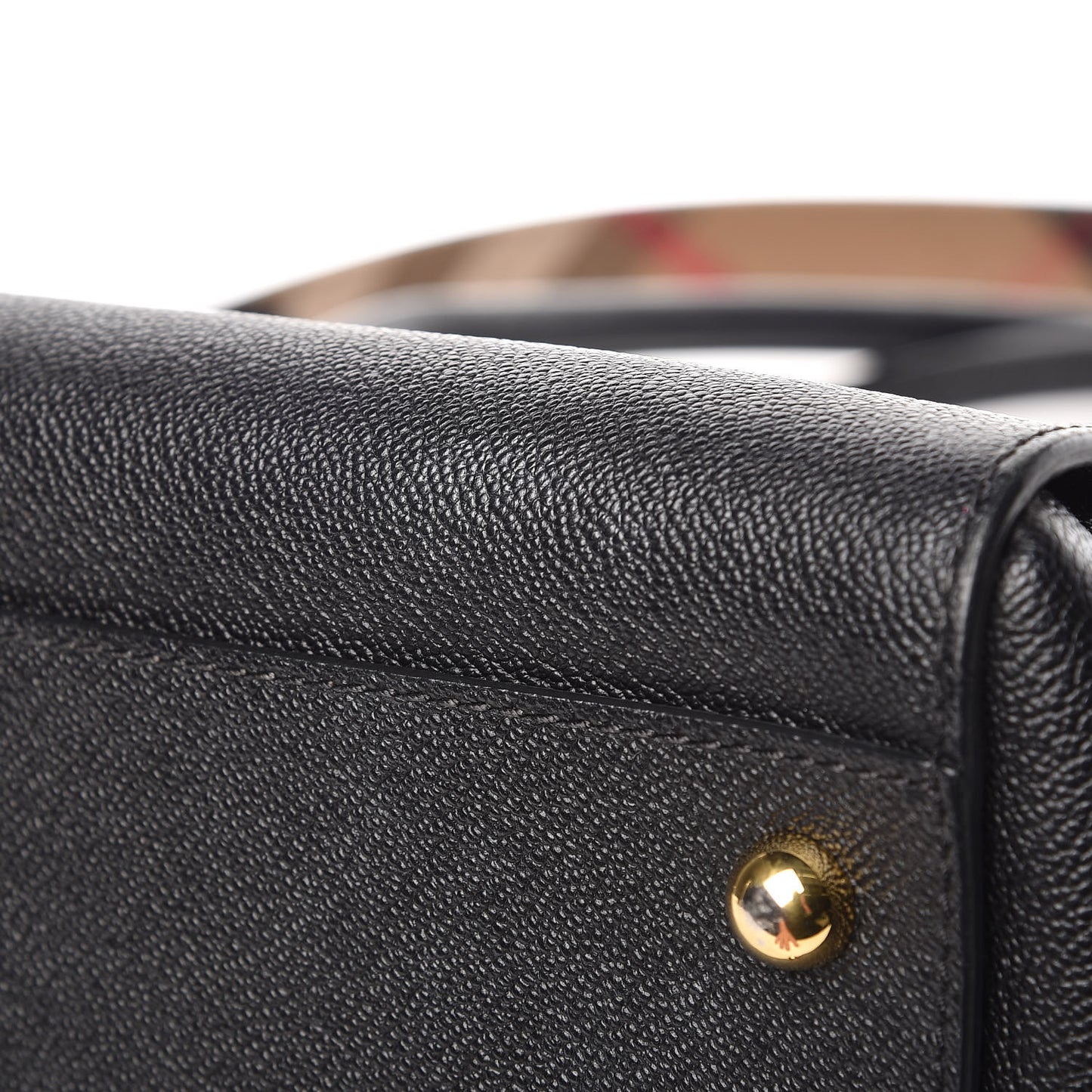 Soft Grain Calfskin Medium Buckle Tote Black