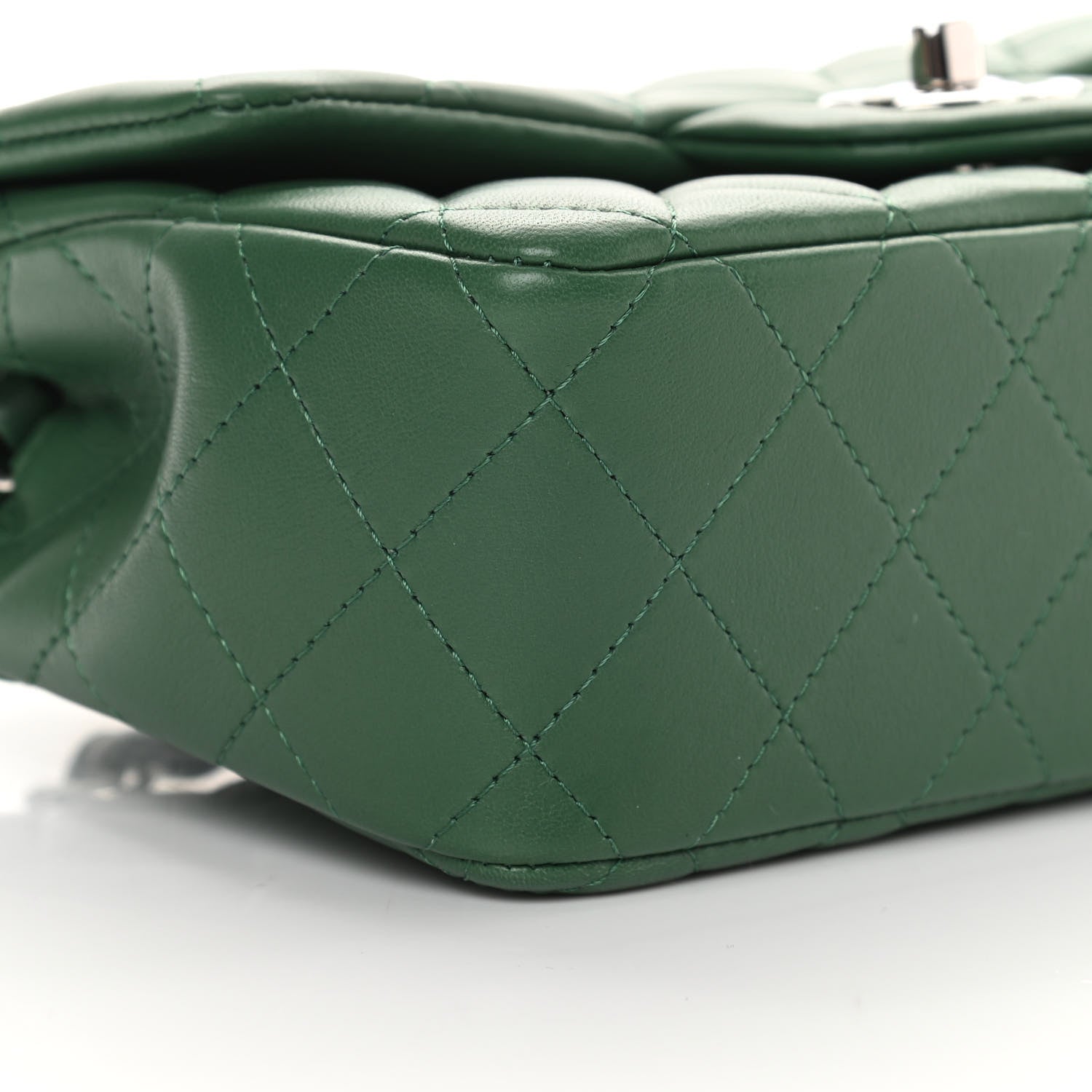 Chanel Lambskin Quilted Mini Rectangular Flap Green 9 of 13