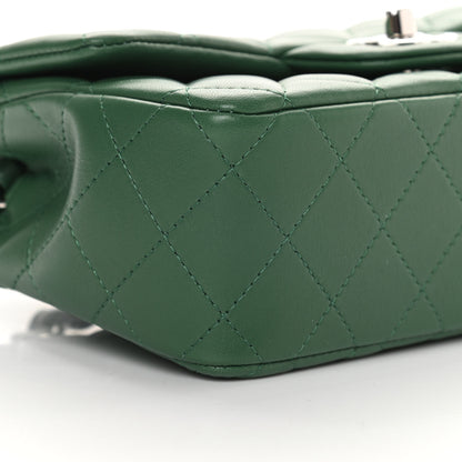 Chanel Lambskin Quilted Mini Rectangular Flap Green 9 of 13