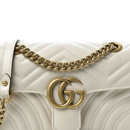 Gucci Calfskin Matelasse Mini GG Marmont Shoulder Bag White 9 of 9
