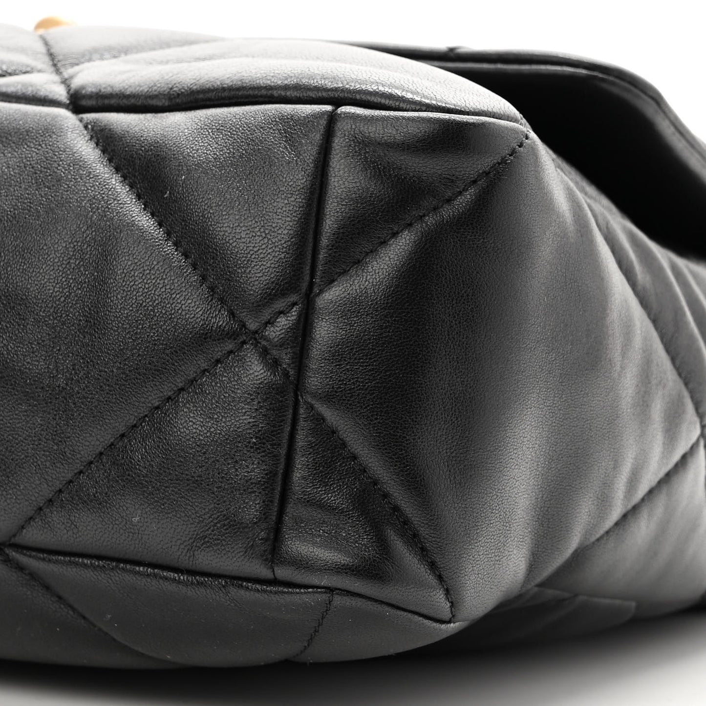 Lambskin Quilted Large Chanel 19 Flap Black
